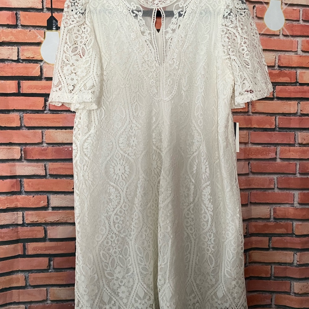 Elegant Lace Dress in Cream